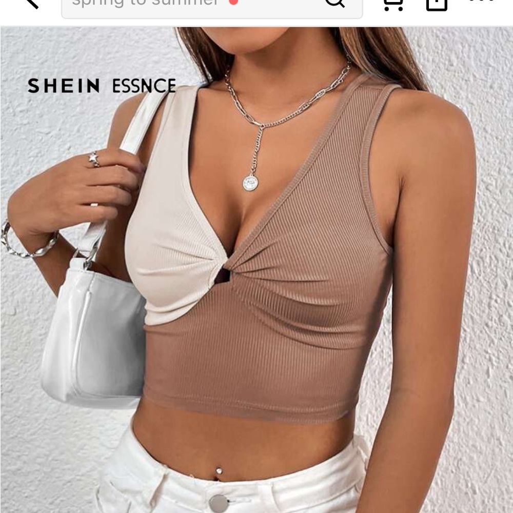 Two-Tone Crop Top